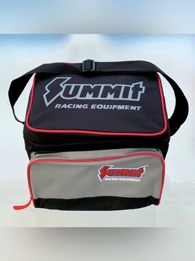 Summit Racing Black, Gray and Red Soft-Sided Insulated Cooler Bag/Lunch Box